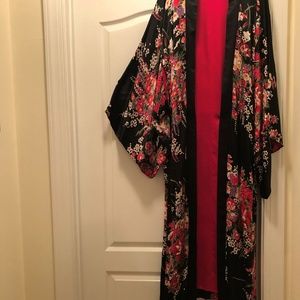 Madame V Gorgeous Silk Satin Kimono
